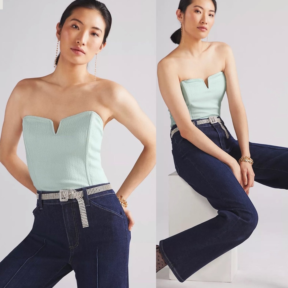 NWT Anthropologie Mint Bustier Tube Top.